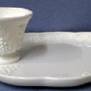 Indiana glass GRAPE Snack Set & Cup - Indiana Glass Milk Glass