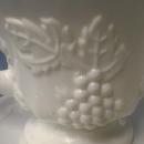 Indiana glass GRAPE Snack Set & Cup - Indiana Glass Milk Glass