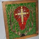 JAGERMEISTER Symbol Stained Glass in Wooden Frame - Misc.