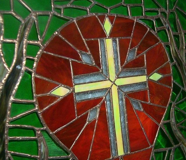 JAGERMEISTER Symbol Stained Glass in Wooden Frame - Misc.