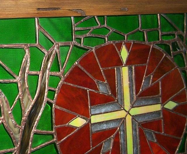 JAGERMEISTER Symbol Stained Glass in Wooden Frame - Misc.