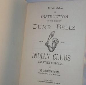 DUMB BELL and INDIAN CLUB Excercise Equipment with Instruction Book - Sporting