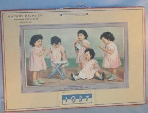 DIONNE QUINTUPLETS 1937 Advertising Calander