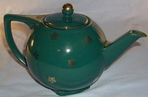 HALL Turquoise 6 Cup STAR Pottery Teapot