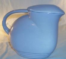 Light Blue Pottery Milk/Water Pitcher w/Lid