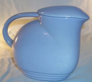 Light Blue Pottery Milk/Water Pitcher w/Lid