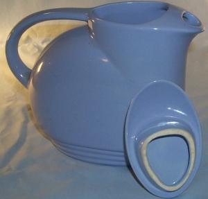Light Blue Pottery Milk/Water Pitcher w/Lid
