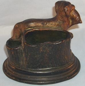 HUNTING DOG Cigar / Match Holder - Tobacciana