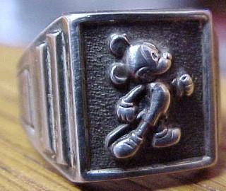 MICKEY MOUSE Ring Sterling - Collectibles