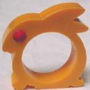 Yellow Rabbit Bakelite Napkin Ring - Collectibles