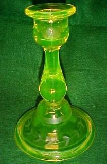 Vaseline Candle Stick - Glass
