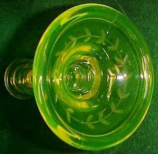 Vaseline Candle Stick - Glass