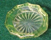 Vaseline Open Salt - Glass
