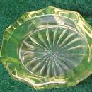 Vaseline Open Salt - Glass