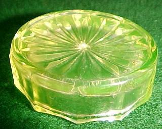 Vaseline Open Salt - Glass