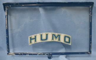 Tobacco HUMO Cigar Box with Glass Lid - Detroit Michigan Tin Cigar Display Box - Tobacciana