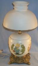 Children's White Pottery Electric Lamp