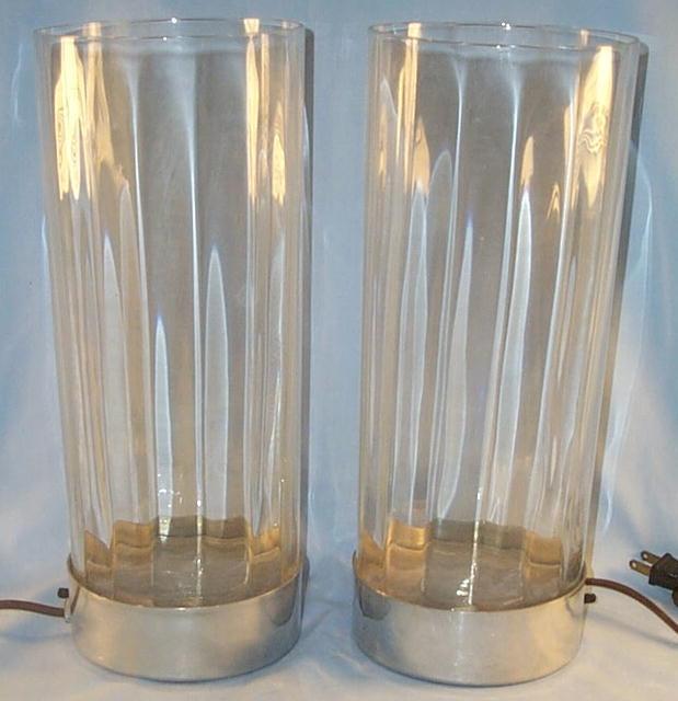 Pair of Crystal Vase Electric Lamps