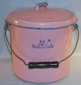 Pink GRANITEWARE Diaper Pail - Metalware