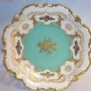 Large Gold Trimmed Decorative Porcelain Serving Plate