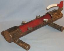 Hand Crafted Metal LOG Ashtray - Tobacciana