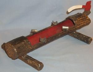 Hand Crafted Metal LOG Ashtray - Tobacciana