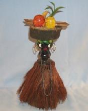 Black Americana NATIVE GIRL IN GRASS SKIRT Figurine - Ethnographic