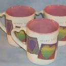 Three MARY KAY Advertising Pottery Coffee Mugs