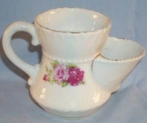 BIRD Decorated Porcelain Shaving / Scuttle Mug
