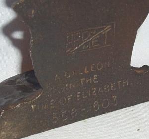 C.I. A GALLEON IN THE TIME OF ELIZABETH Bookends - Metalware
