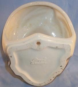 Black Americana Porcelain Turbaned Head Wall Pocket - Ethnographic