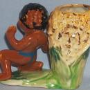 Black Americana NATIVE BOY Porcelain Planter - Ethnographic