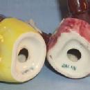 Black Americana BOY AND GIRL IN BASKET Porcelain Salt & Pepper Set - Ethnographic