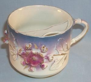 Lustreware Porcelain Mustache Cup