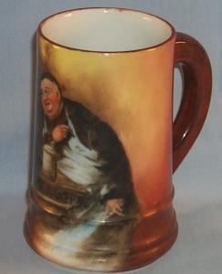 One Beautiful LIMOGES Bartender Portrait Porcelain Mug