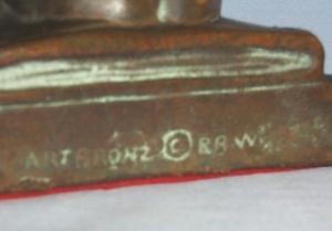 BOY READING BOOK Bronze Bookends - Metalware