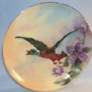 Colorful Hand Painted Signed LIMOGES Porcelain Duck Plate