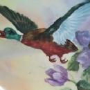 Colorful Hand Painted Signed LIMOGES Porcelain Duck Plate