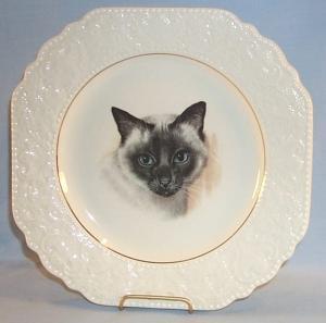 SIAMESE CAT Portrait Porcelain Plate