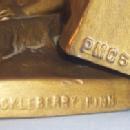 HUCKLEBERRY FINN Bronze Finished Grey Metal Bookends - Metalware