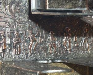 Silver Plated Ornate Cigarette / Match Holder - Tobacciana