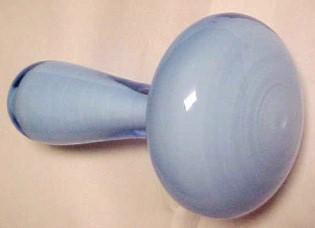 Delphite Cased Glass Sock Darner - Glass