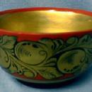 USSR Russian Enamel Folk Art Bowl - Ethnographic Folk Art