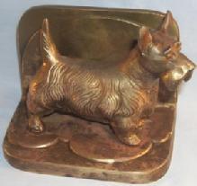 One Frankart SCOTTIE DOG Copper Finished Bookend - Metalware