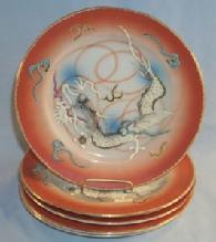 Five DRAGONWARE Porcelain Plates