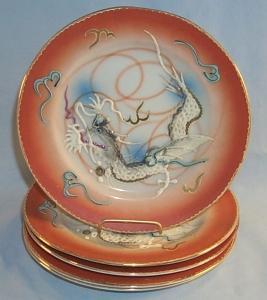Five DRAGONWARE Porcelain Plates