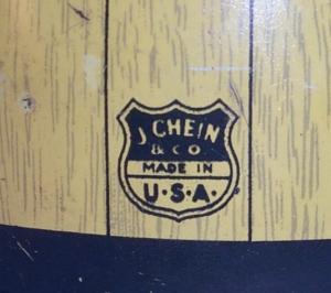 Yellow Chein HAPPY DAYS BANK Tin Toy Barrel Bank - Metalware