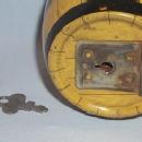 Yellow Chein HAPPY DAYS BANK Tin Toy Barrel Bank - Metalware