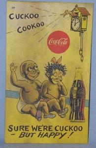 Black Americana COCA COLA Advertising POSTCARD - Ethnographic