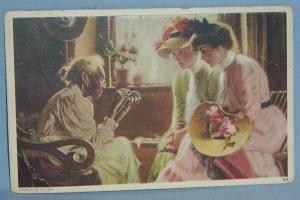 Black Americana POSTCARD - Older Black Lady in Rocking Chair - Ethnographic